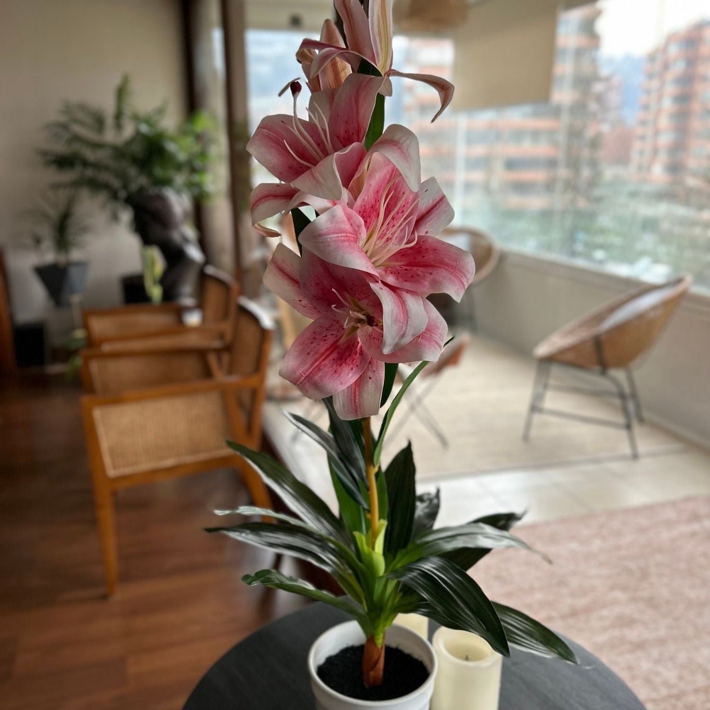 Planta artificial Azucena o Lilium 65 cm - Elsie Jardinería